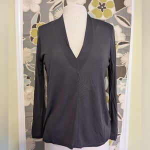 Lanston Sport Revolve V-Neck Lightweight Slate Top Size S